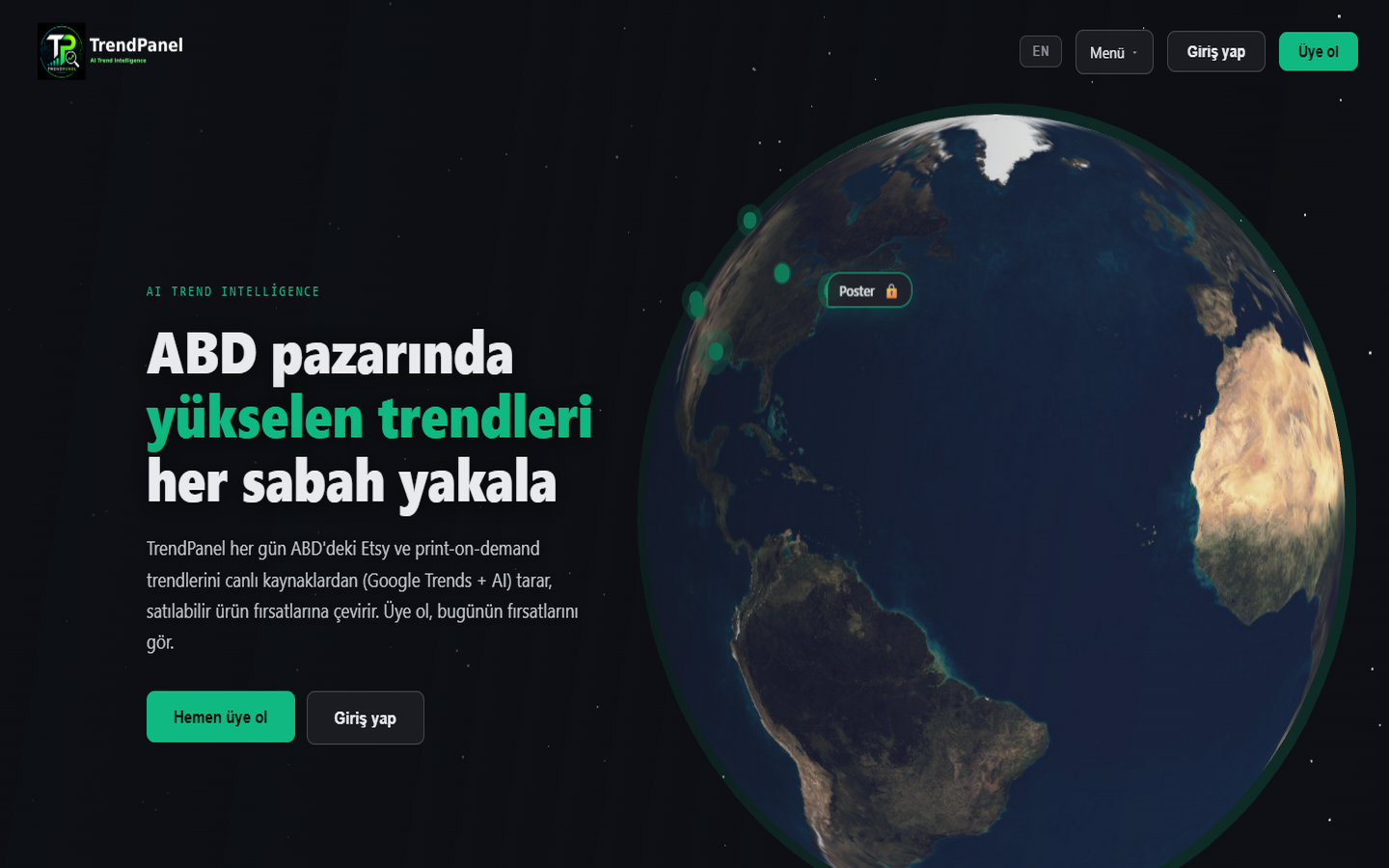 TrendPanel gerçek site ekran görüntüsü